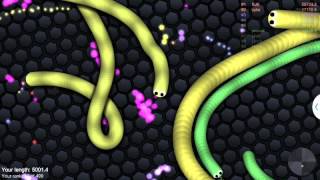 Играю в slither.io на телефоне. Вошел в топ!