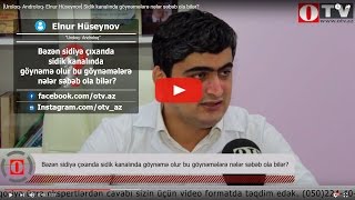 [Uroloq- Androloq- Elnur Hüseynov] Sidik kanalında göynəmələrə nələr səbəb ola bilər?