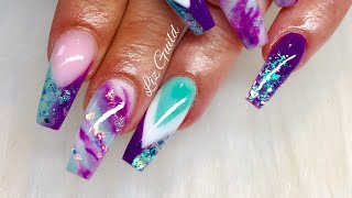 COLOUR BLOCK ACRYLIC NAILS | COLLABORATION WITH STACEY WARD