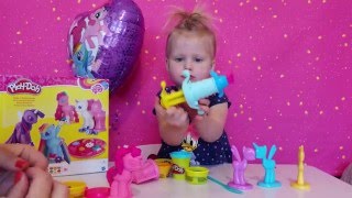 Май литл Пони МЛП набор пластилина Плей до на русском языке распаковка