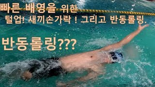 빠른배영을 하기 위한 삼위일체!!! 반동롤링까지!