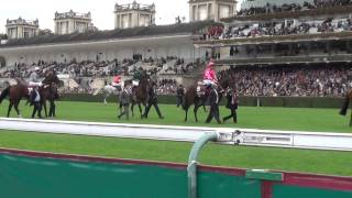 凱旋門賞2014 本馬場入場（ゴールドシップのみ隊列離れてスタンドへ・・・）