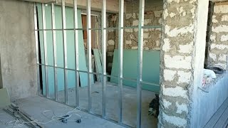 ПЕРЕГОРОДКА из гипсокартона, сдвоенный профиль CD. Partition wall, plasterboard.