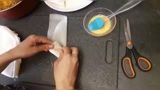 Pliage de brick forme samoussa facile/ brick en triangle
