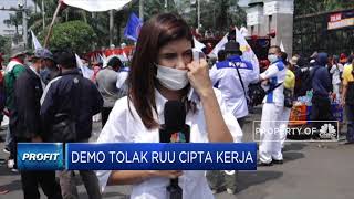 Demo KSPI Minta Pembahasan Omnibus Law Cipta Kerja Dihentikan DPR
