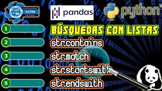 ¿Cómo filtrar sobre columnas usando listas? | contains, match, startswith, endswith | Python