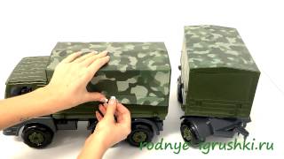 Игрушка военная машина КАМАЗ с прицепом