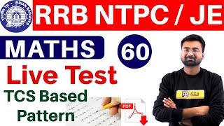 Class -60 || RRB NTPC /JE || Maths || by Abhinandan Sir || Live Test