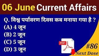Next Dose #86 | 6 June 2018 Current Affairs | Daily Current Affairs | Current Affairs In Hindi