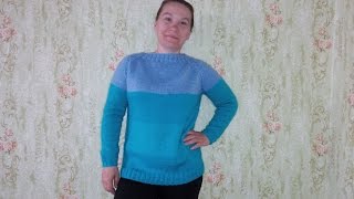 Кофта регланы косами -часть 2