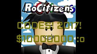 ROBLOX ROCITIZENS JANUARY 2018 CODES NEW YEAR CODES!( WORKING )