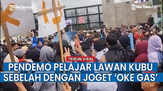 Pendukung 01 & 03 Orasi, Kubu 02 Berjoget 'OKE GAS' di Depan Gedung DPR RI
