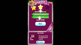 Pet Rescue Saga HARD LEVEL 1709 no boost no hack samrt trik solve your level