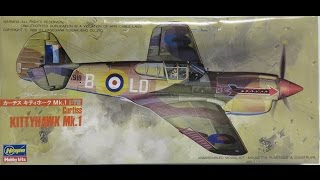 1/72 Hasegawa Curtiss Kittyhawk Mk.1 Kit# 509
