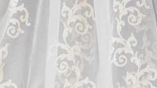 Видео - тюль бестселлер Katarina с узором вензелями, колонны.