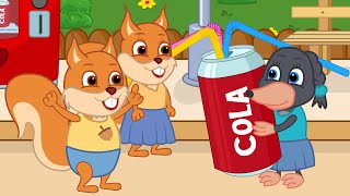 Famille d'Écureuil - Machine à Cola Pour Bébé Dessin Animé 2020 en Français