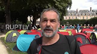 France: Around 400 homeless people set up tents in Paris square to demand accommodation