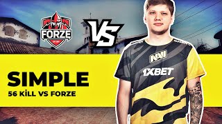 S1MPLE 56 KİLL VS FORZE PLAYING DE_MIRAGE CS:GO FULL MATCH
