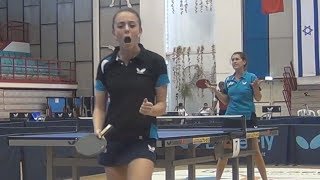 Evgeniya MUGURDUMOVA vs Nicole TROSMAN FINAL Israel, Tel Aviv, Macabiah 2013 Table Tennis