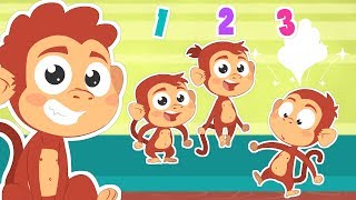 Five Little Monkeys | Popular songs for kids with cartoons | Nursery Rhymes
