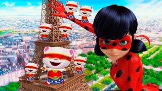 ГОВОРЯЩИЙ ТОМ БЕГ ЗА ЗОЛОТОМ СУПЕР Анджела VS Леди Баг и Супер Кот Talking Tom Gold Run