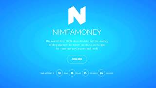 Nimfamoney ICO - 29th August