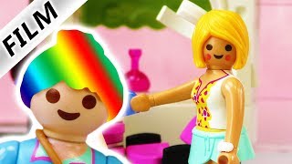 Playmobil Film deutsch | Hannah GANZ ALLEINE beim FRISEUR | Neuer Look mit außergewöhnlicher Farbe?