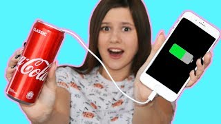 КАК ЗАРЯДИТЬ ТЕЛЕФОН КОЛОЙ?  НЕВЕРОЯТНЫЕ ТРЮКИ С COCA COLA!