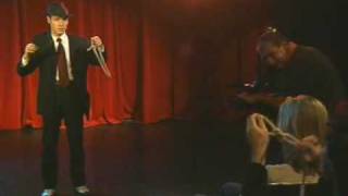 Comedy Zauberei Seile witziger Zauberkünstler