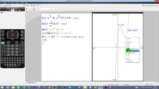 Matematik Analyse f'(x) samt monotoniforhold og ekstrema I Nspire CAS