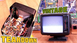 Vintage Teardown #2 - Old Portable TV | Cathode Ray Tube and Flyback