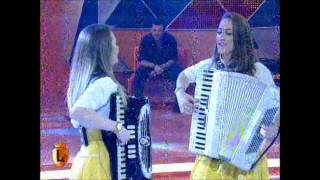 Jucéli Borsoi e Eduarda Borsoi no programa Legendários