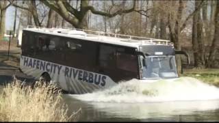 В Германии появился автобус-амфибия Hafencity Riverbus