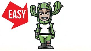 How to draw Fortnite skins【Prickly Patroller】Easy & Cute drawing｜Jolly Art NEGI