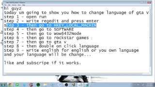 how to change language of gta v (pc)