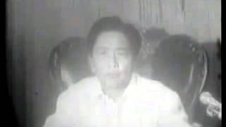 Declaration of Martial law in the Philippines Sept. 21, 1972