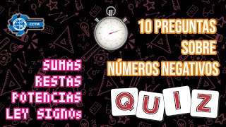 ???? ¿Cuánto sabes de números negativos? | Quiz | Con comprobación | Matemáticas | ¡Muy básico!
