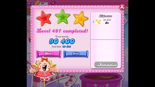 Candy Crush Saga Level 497 ★★★ NO BOOSTER