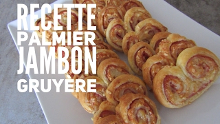 Palmiers feuilletés jambon gruyère