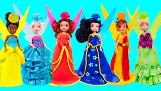 Поделки из пластилина Play-Doh: Куклы Феи Диснея. Лепим платья из Плей До