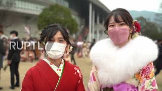 Spectacular outfits on display as young Japanese celebrate Coming of Age in style
