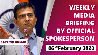 Weekly Briefing by Official Spokesperson (February 6, 2020)