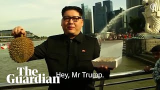 Kim Jong-un impersonator Howard X in Singapore last month