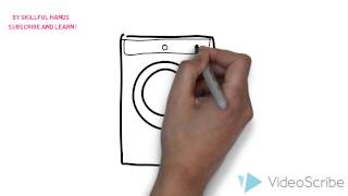 How to Draw a Washer / Как нарисовать стиральную машину