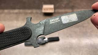 Нож "Мангуст" черный Stonewash от Кизляр