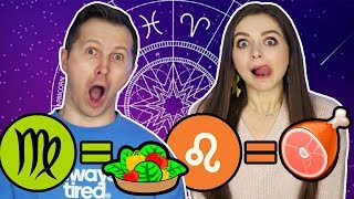 24 часа едим ТОЛЬКО по ГОРОСКОПУ! Еда по ЗНАКУ ЗОДИАКА Челлендж ? Эльфинка