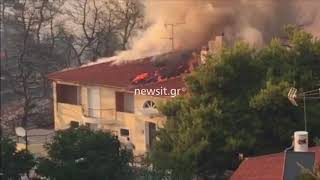 Βίντεο ντοκουμέντο: Καίγονται σπίτια