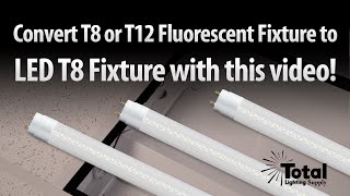 T12 or T8 Fluorescent fixture to LED T8 lighting retrofit from TLS