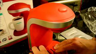 Kitchen Selectives single serving coffee maker - $20 cheap and red