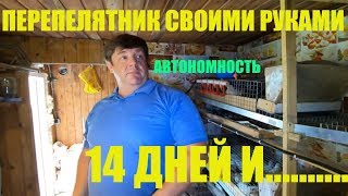 ПЕРЕПЕЛЯТНИК СВОИМИ РУКАМИ АВТОНОМНОСТЬ 14 ДНЕЙ
